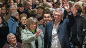 Nava Castro y Alfonso Rueda en Ponteareas (Pontevedra).