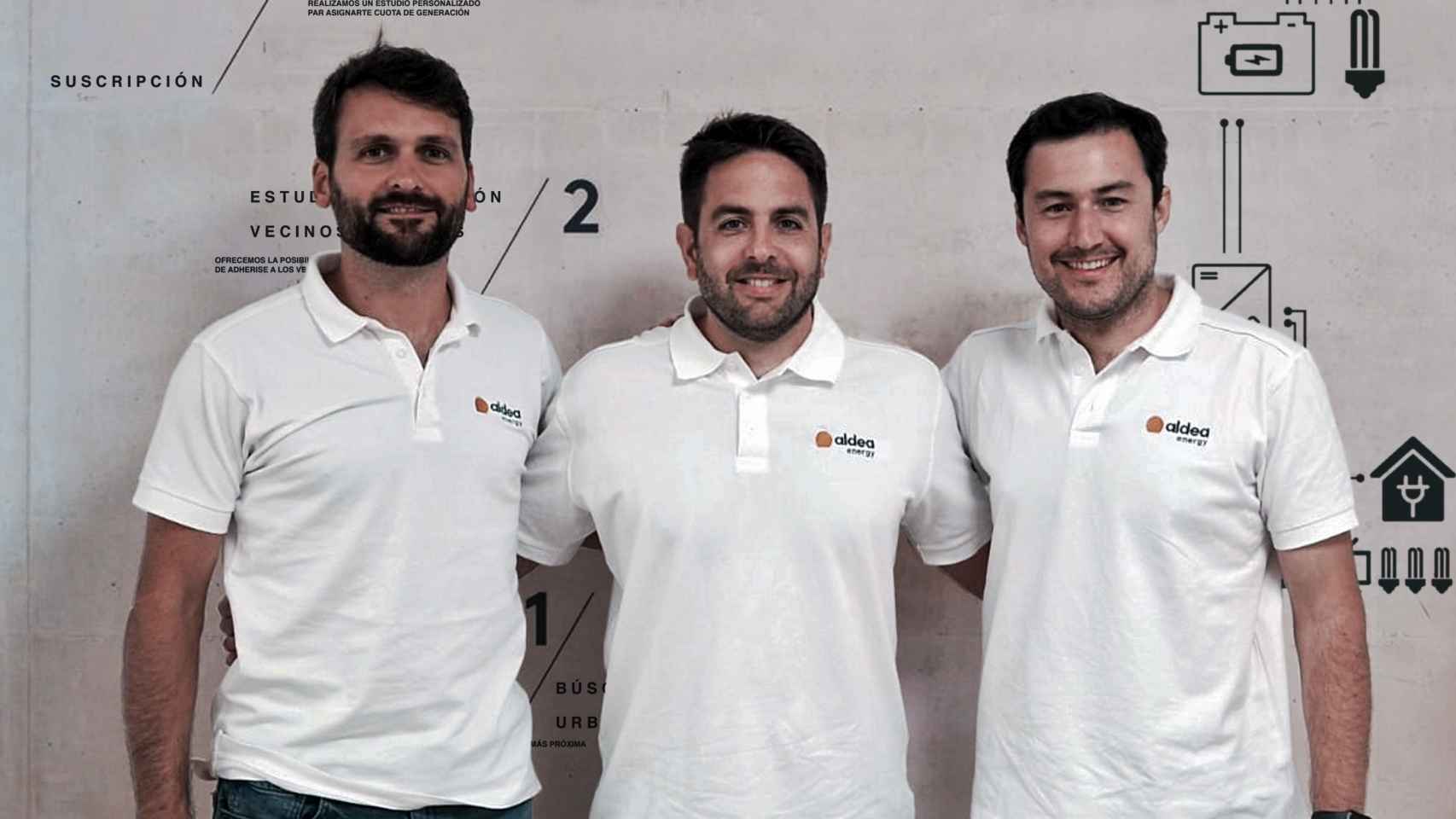 Carlos López, Roberto Rubio y Germán López fundadores de Aldea Energy.