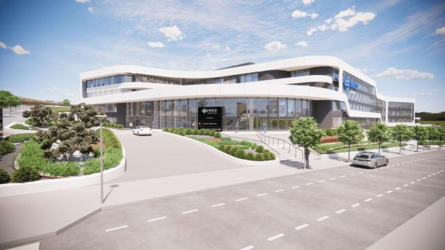 Aspecto experior que que tendrá en nuevo hospital de IMED en la ciudad de Alicante.