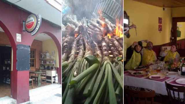 Calçotada en O Lar de Rosa, en Marín (Pontevedra).