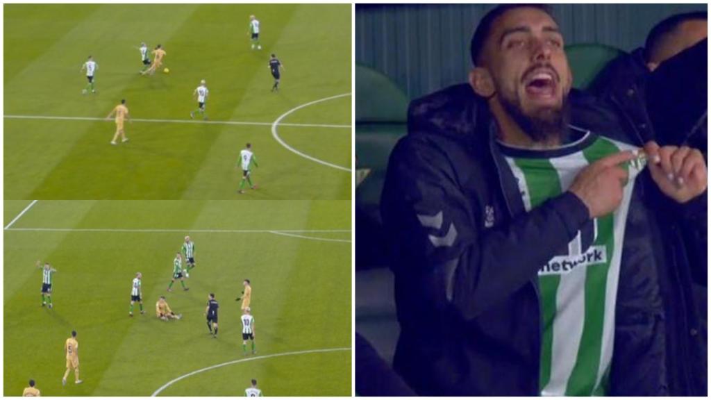 El polémico gol del Barça contra el Betis y la explosiva protesta de Borja Iglesias