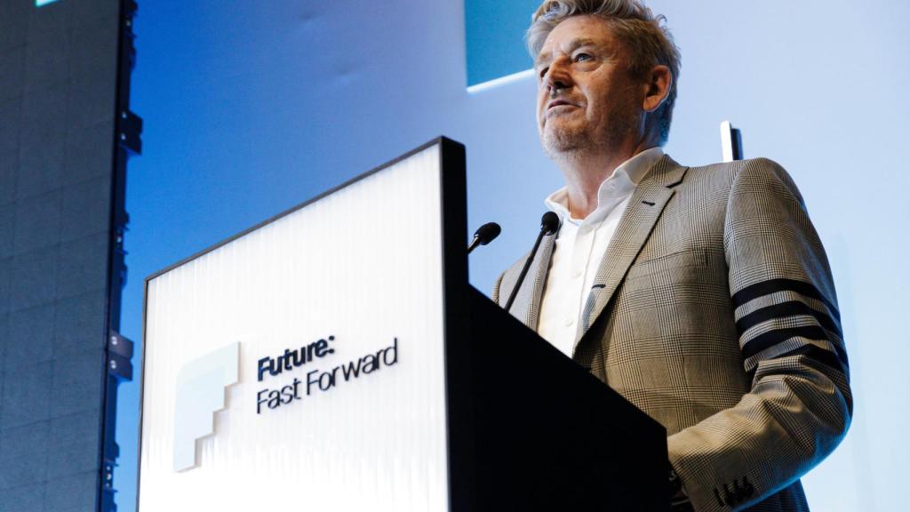 El presidente de SEAT, Wayne Griffiths, durante la presentación de ‘Future Fast Forward’.