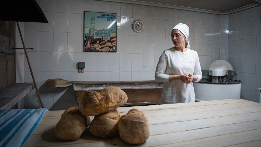 La panadera Rosa María Delafuente, en conversación con este diario.