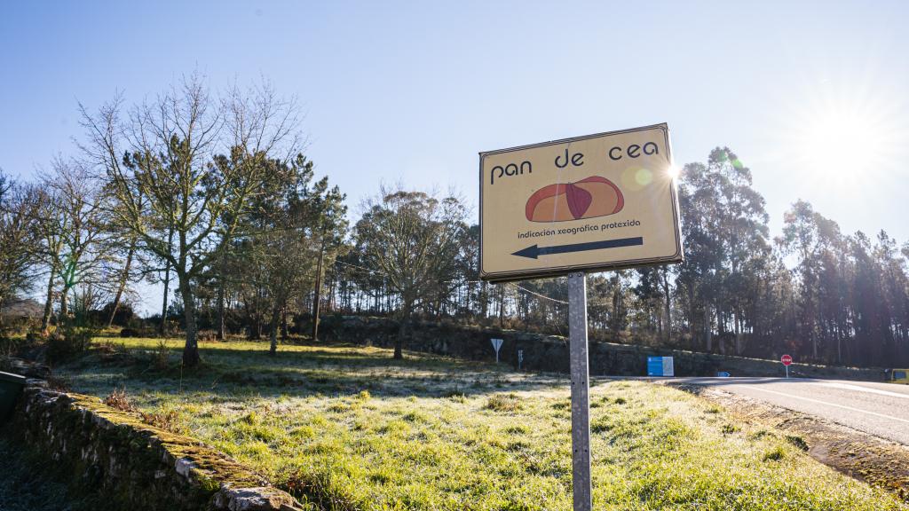 La entrada de la Villa de Cea, perteneciente al concello de San Cristovo de Cea, donde el pan de Cea es fundamental.