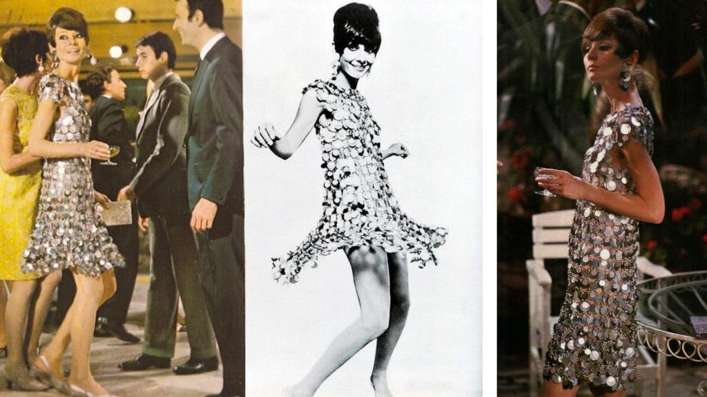 Audrey Hepburn, con el mítico vestido que le hizo Paco Rabanne para 'Dos en la carretera'.
