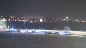 Despliegue policial en el Paseo de Arco de Ladrillo para atrapar al conductor que se dio a la fuga de un accidente