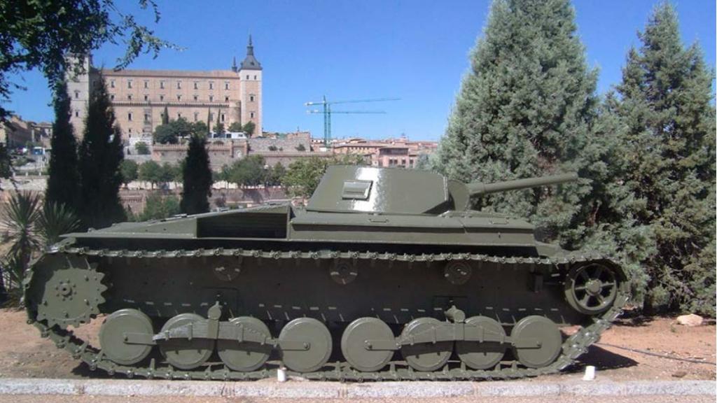 El carro de combate Verdeja 2 expuesto en el Museo de la Academia de Infanteria, en Toledo.