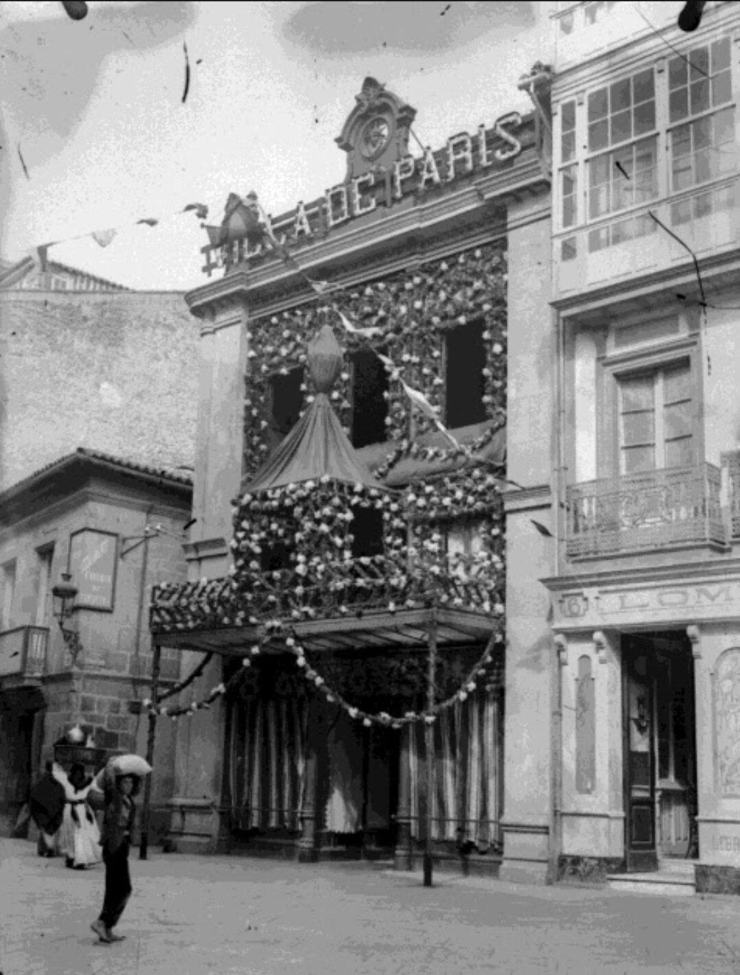 Vieja fotografía del cine París de A Coruña