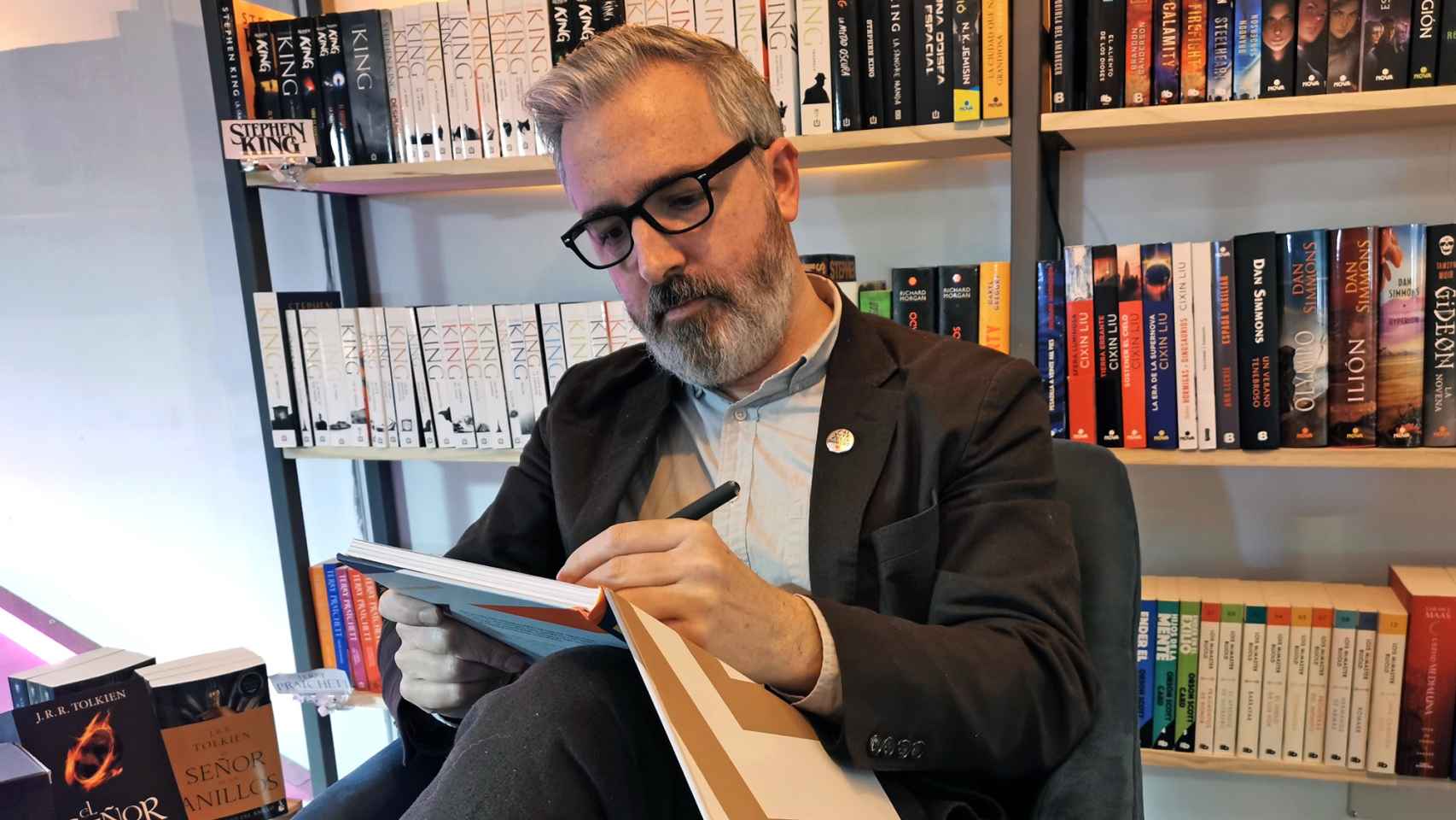 Matt Madden en la librería Generación X Tirso, en Madrid. Foto: F. D. Quijano