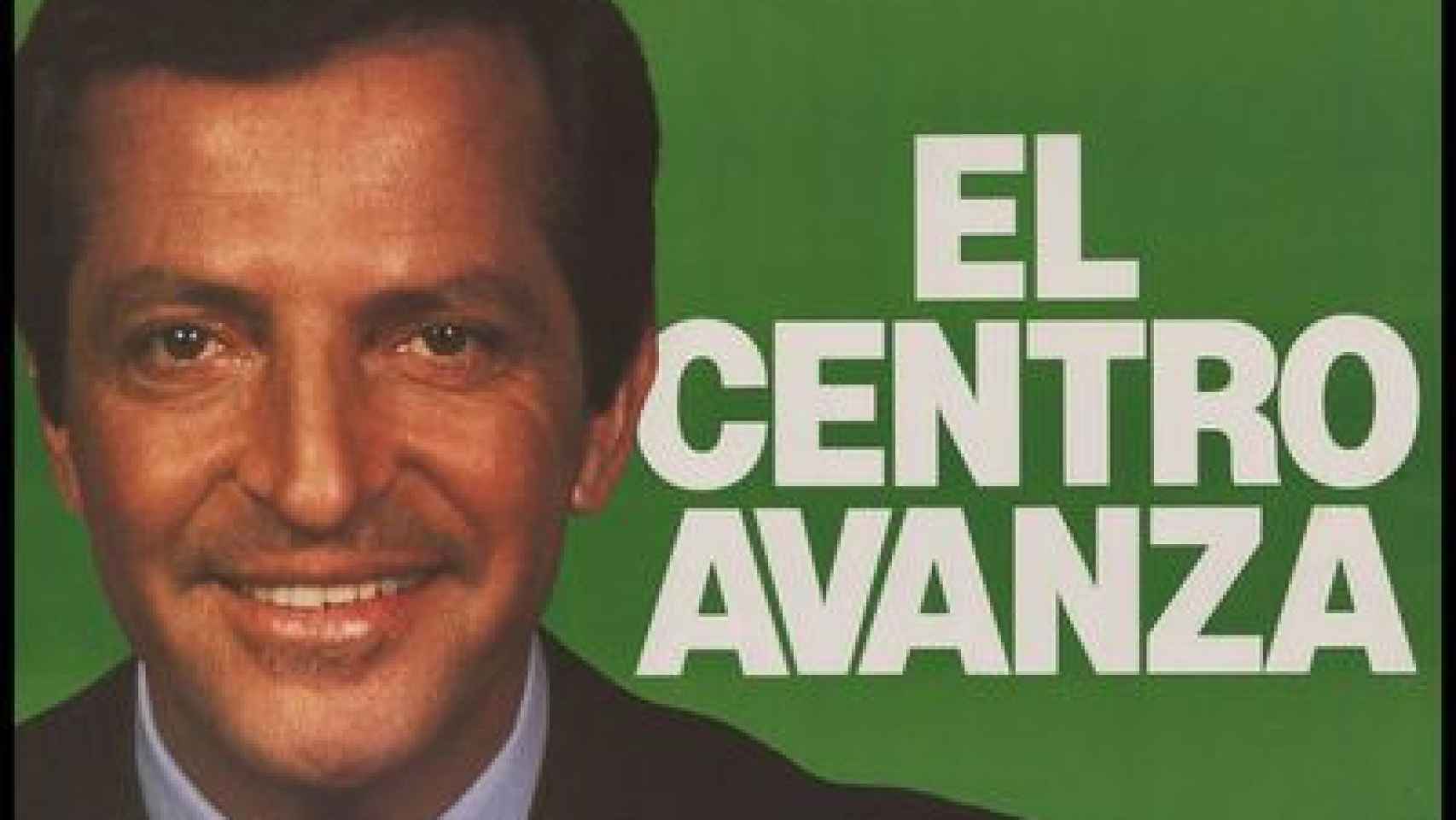 Cartel electoral con la imagen de Adolfo Suárez con el que CDS se presentó a las elecciones de 1986.