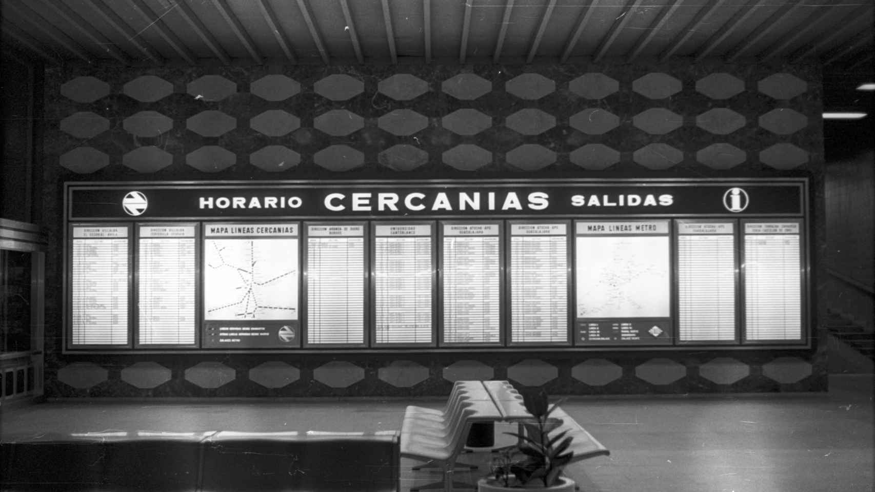 Vestíbulo de Chamartín cuando todavía estaba abierto al público en los años 80.