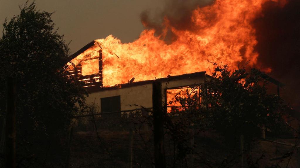 Ola de incendios en Chile.