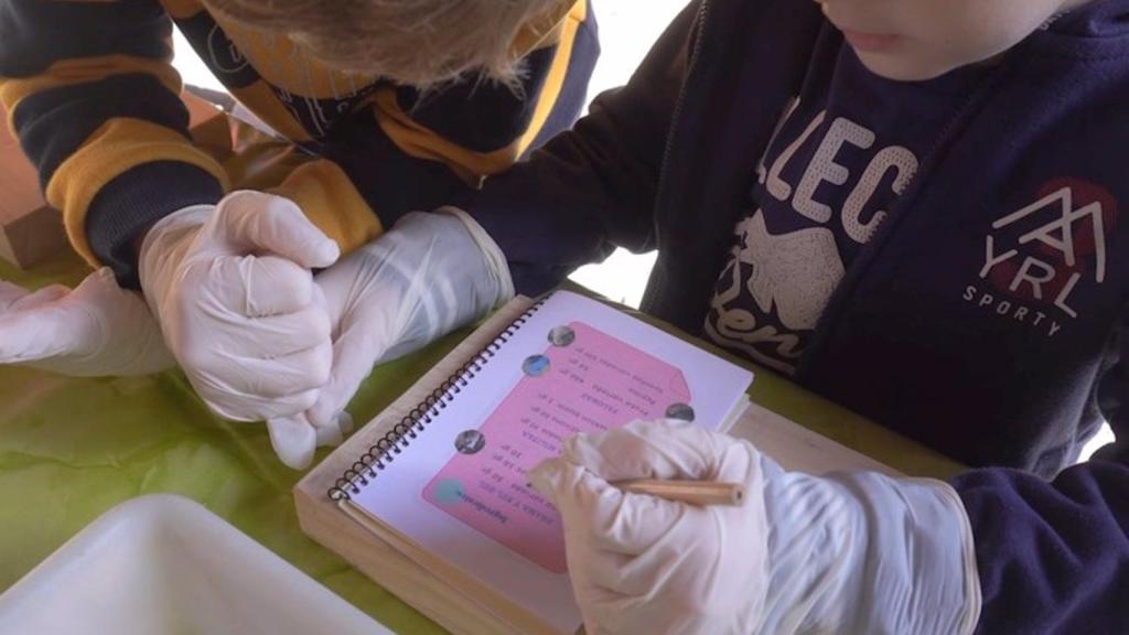 Niños en un taller de Bioparc Fuengirola.