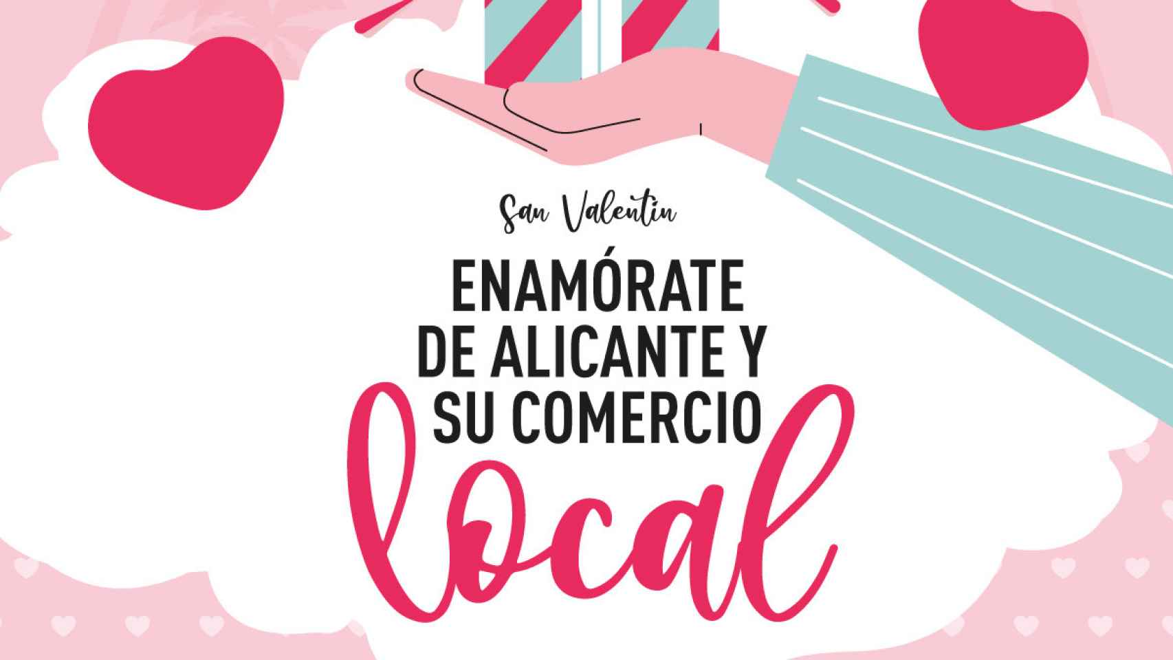 Detalle del cartel promocional de la campaña de impulso de comercio local de Alicante.