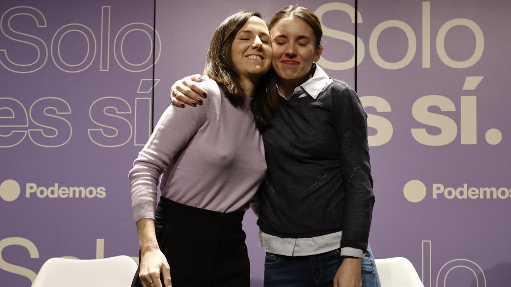 Ione Belarra e Irene Montero, este fin de semana en el acto '¿Consentiste o no? Solo sí es sí'.