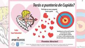 Cartel de la campaña por San Valentín del Concello de Pontevedra.