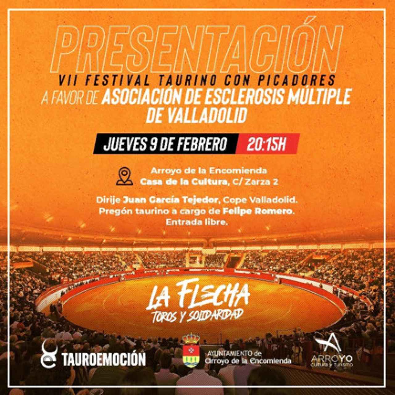 Cartel del Festival Taurino de La Flecha.