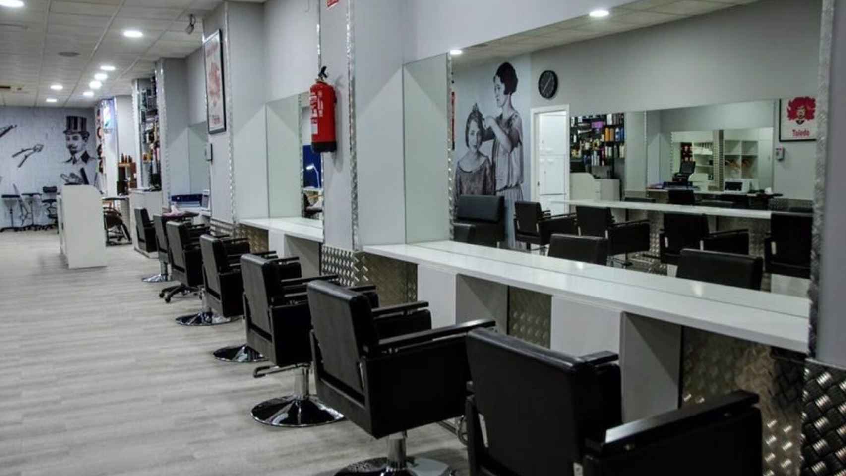 Interior de una peluquería.