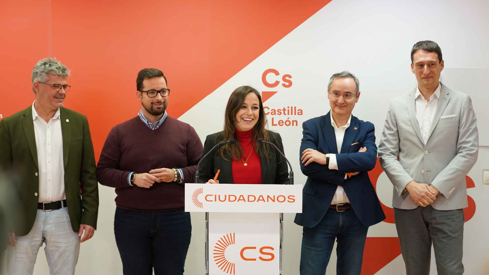 La nueva coordinadora de Cs en CyL, Gemma Villarroel, con su equipo.