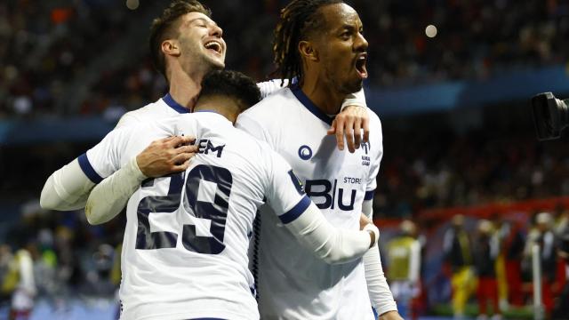 Los jugadores del Al Hilal, celebrando un gol en las semifinales del Mundial de Clubes