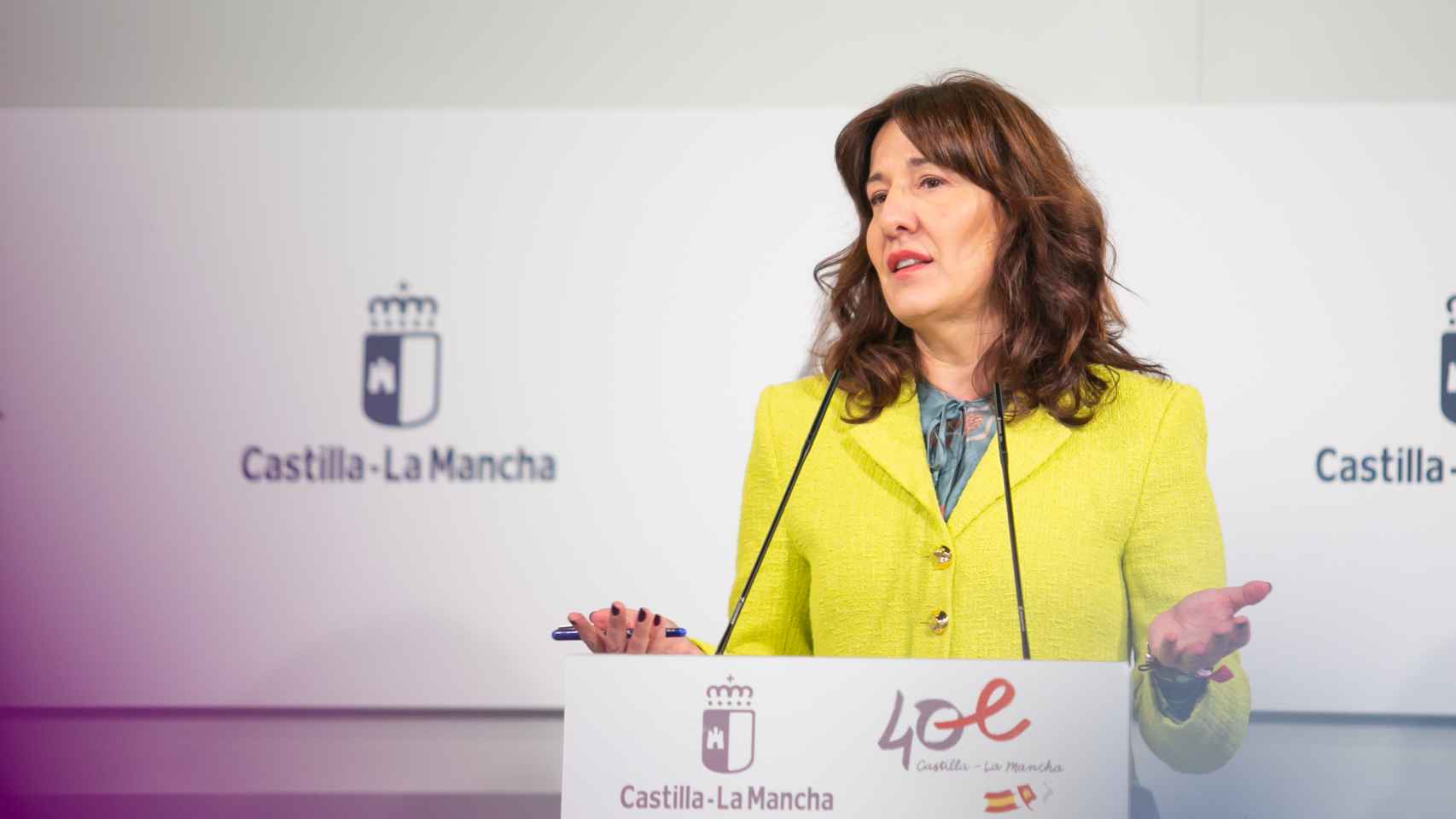 Blanca Fernández, consejera de Igualdad y portavoz del Gobierno de Castilla-La Mancha.