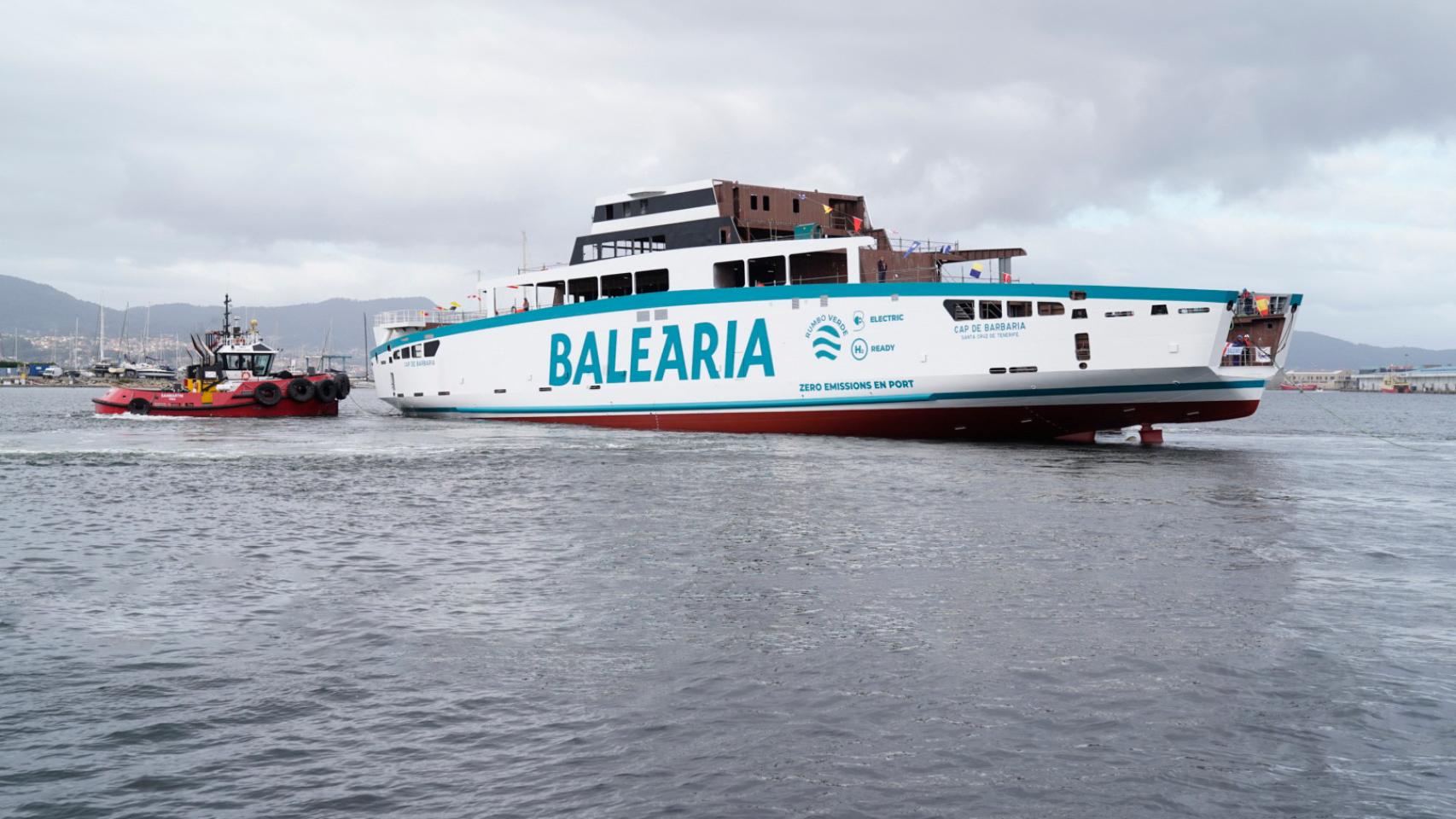 En la imagen, el ferry eléctrico Cap de Barbaria.