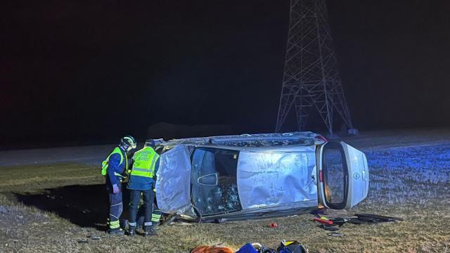 Estado en el que quedó el vehículo tras el accidente.