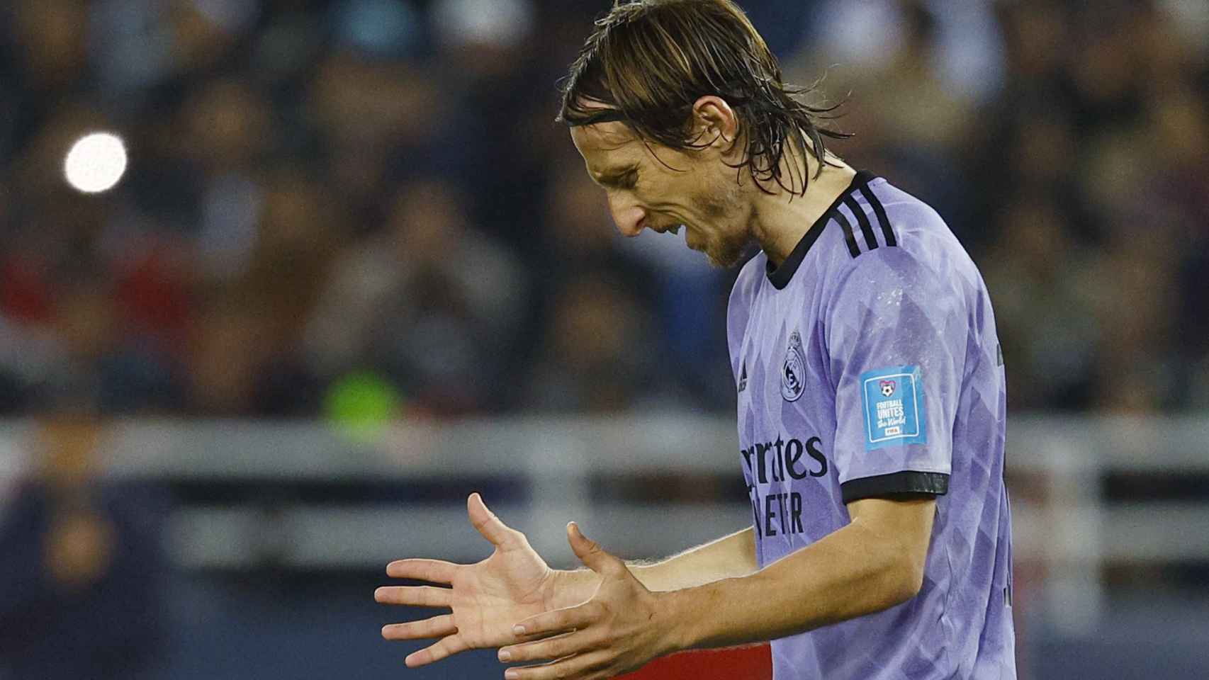 Luka Modric, lamentándose tras fallar el penalti en la semifinal del Mundial de Clubes 2023