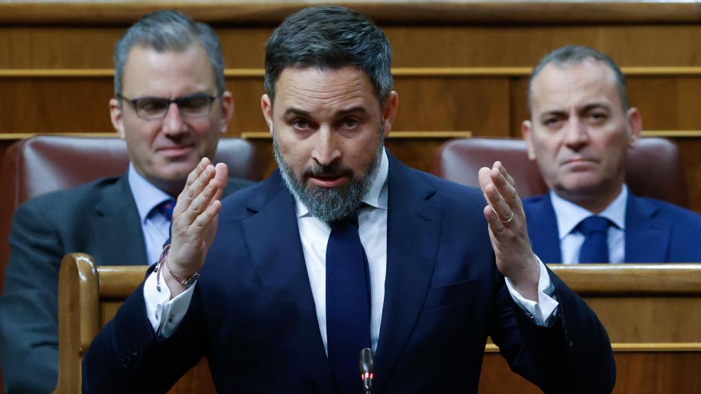 Santiago Abascal, líder de Vox, esta semana en el Congreso de los Diputados.