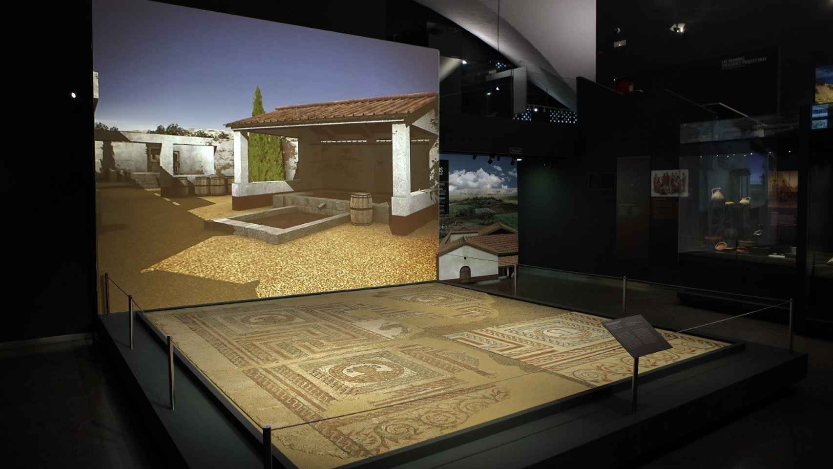 El mosaico romano de Carabanchel, expuesto en el Museo de San Isidro.