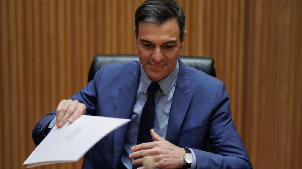 Pedro Sánchez, presidente del Gobierno, en el Congreso de los Diputados.