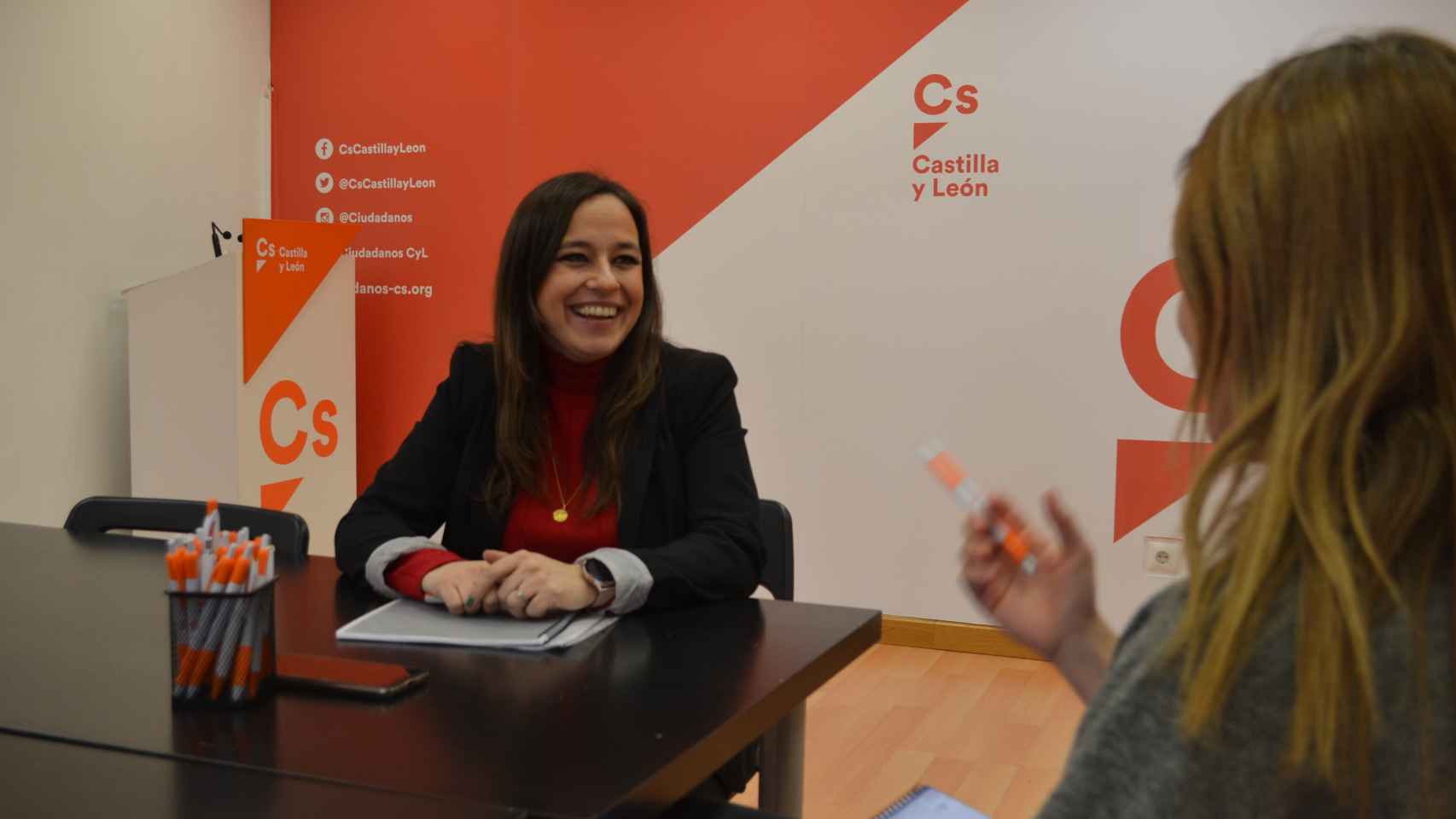 Gemma Villarroel, en  un momento de la entrevista con EL ESPAÑOL - Noticias de Castilla y León.
