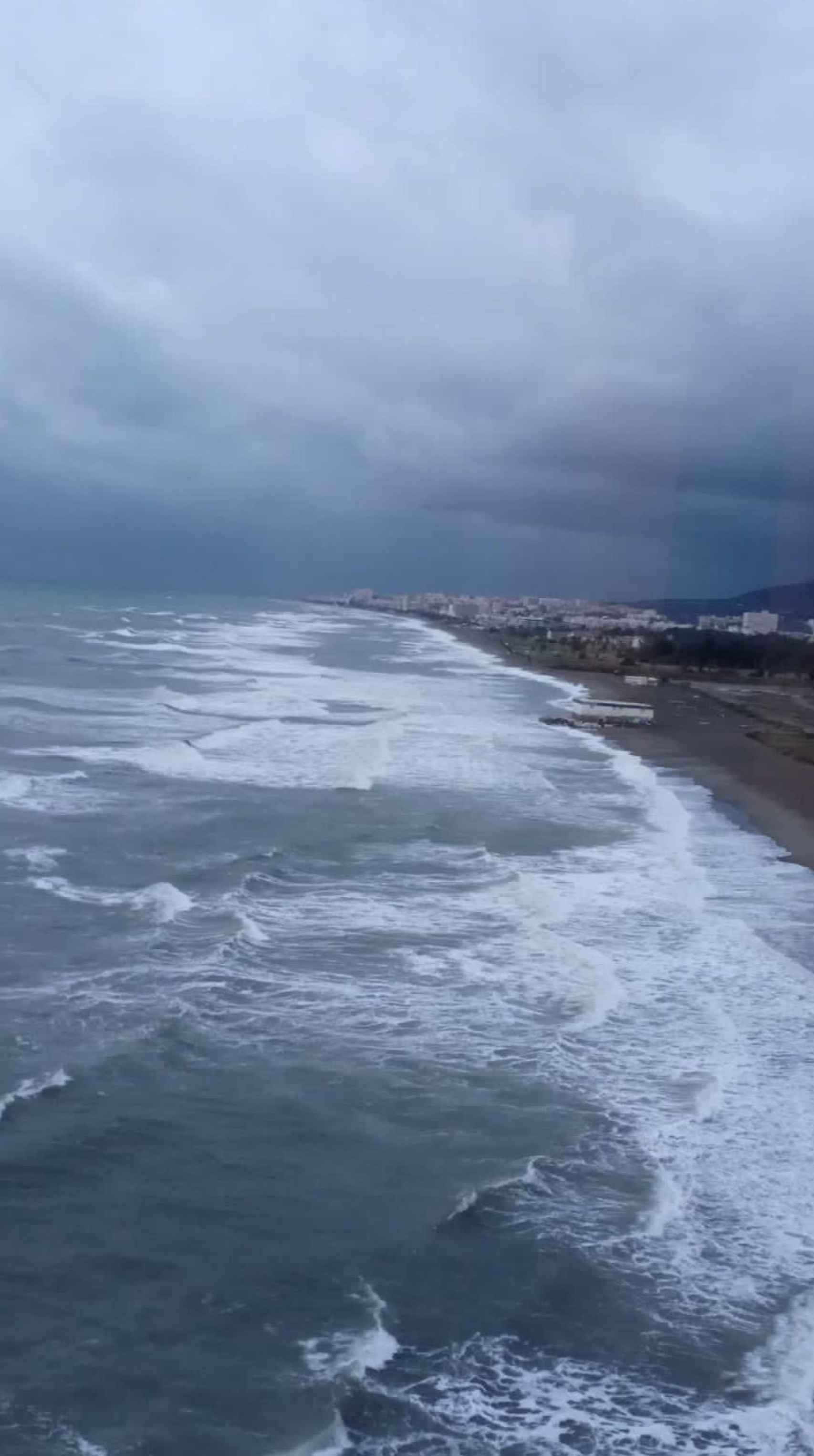 Imagen del mar en Málaga capital.