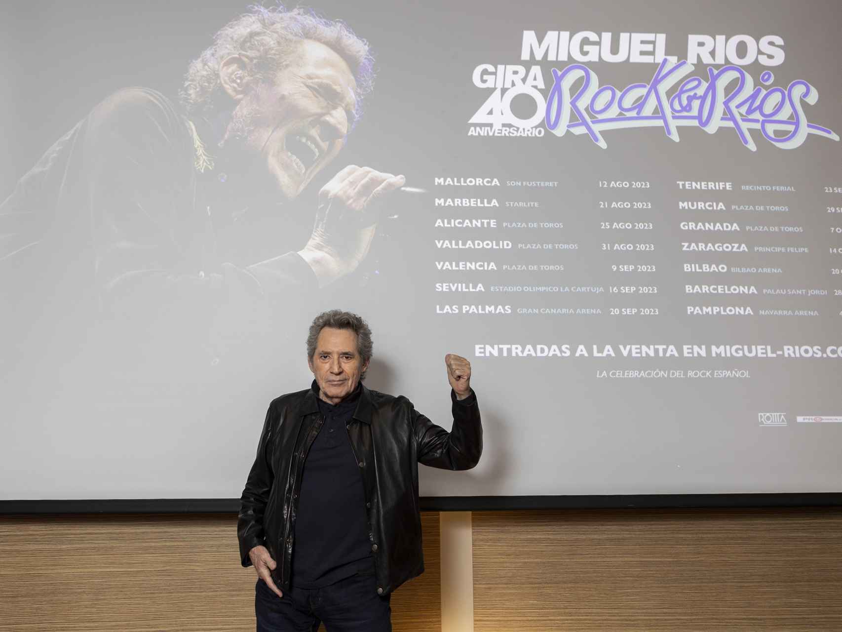 Ríos con las fechas de su gira 40 aniversario.
