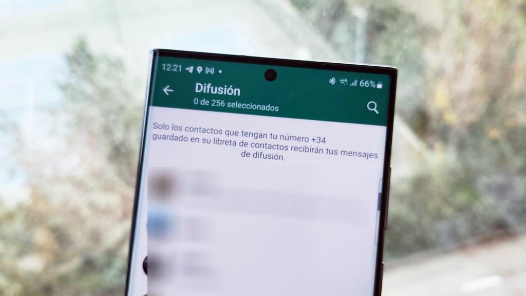 Listas de difusión en WhatsApp.