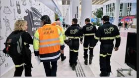 El equipo de rescate en el aeropuerto de camino a Turquía