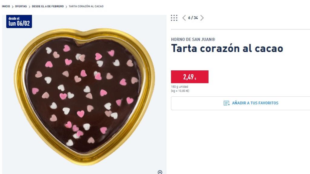 Tarta corazón.