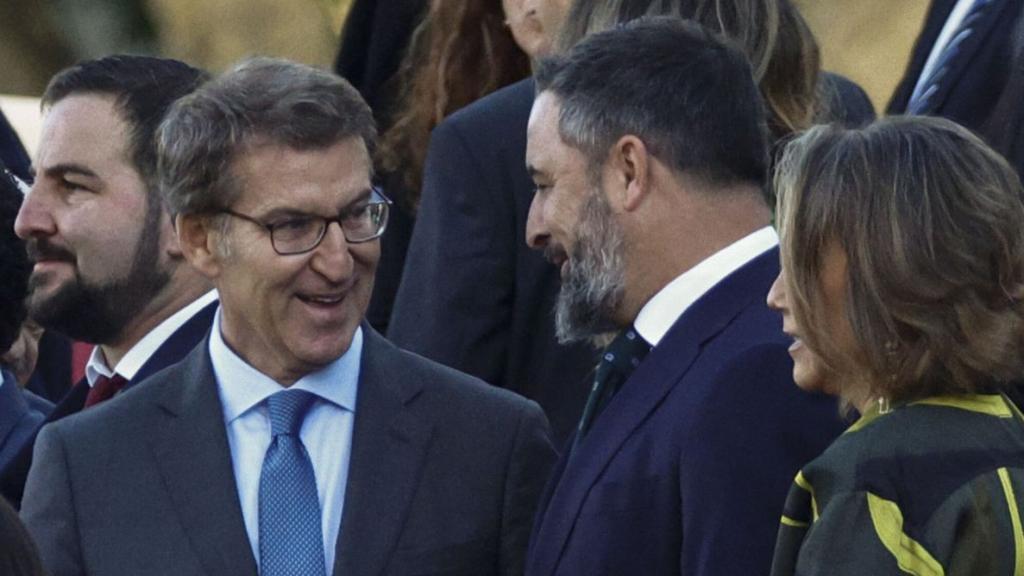 Alberto Núñez Feijóo y Santiago Abascal.