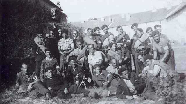 Algunos de los guerrilleros de La Madeleine.