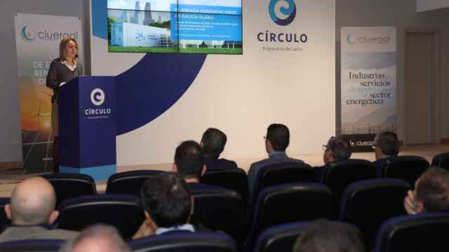 La secretaria general de Industria, Paula Uría, durante la inauguración de la III Jornada sobre hidrógeno renovable en Galicia