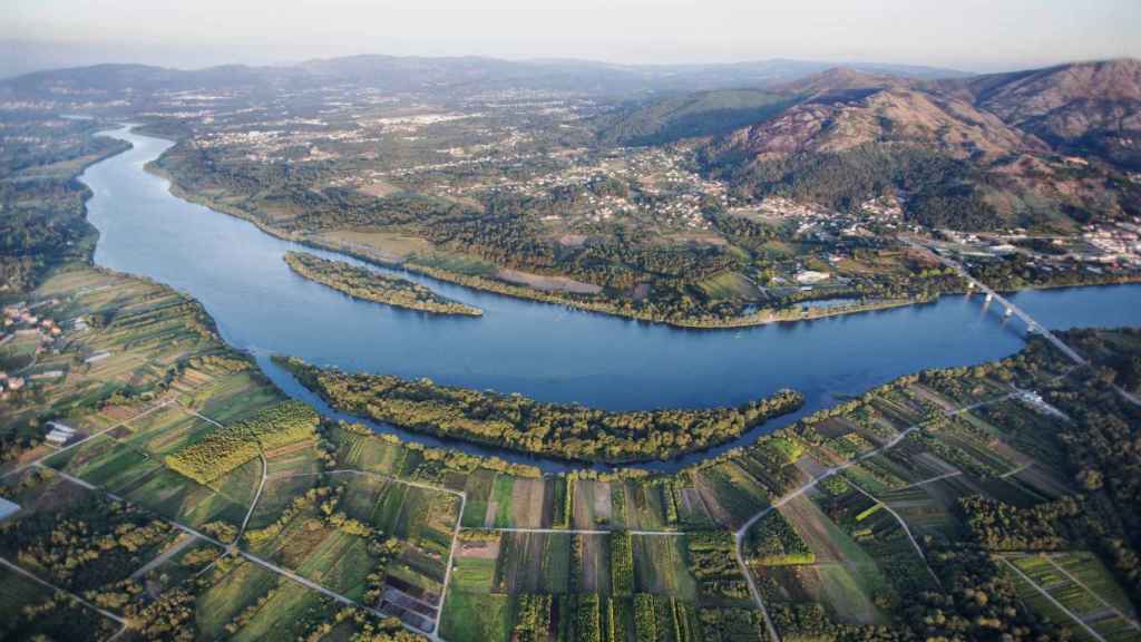 El río Miño en la frontera entre Galicia y Portugal.