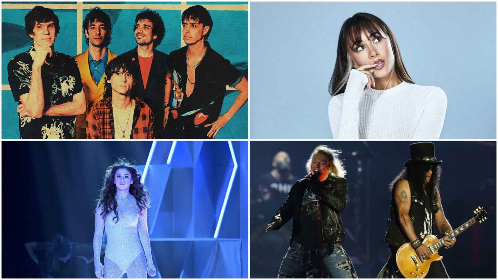 The Strokes, Aitana, Selena Gómez y Guns N’ Roses.