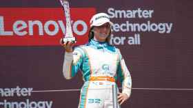 Nerea Martí celebra un podio conseguido en las W Series