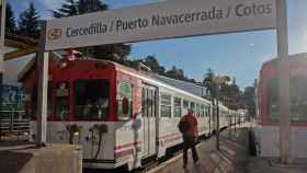 Línea C-9 de Cercanías, en la estación de Cercedilla.