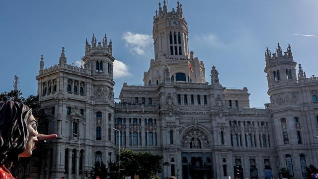 Palacio de Cibeles durante la manifestación por la sanidad pública en noviembre.