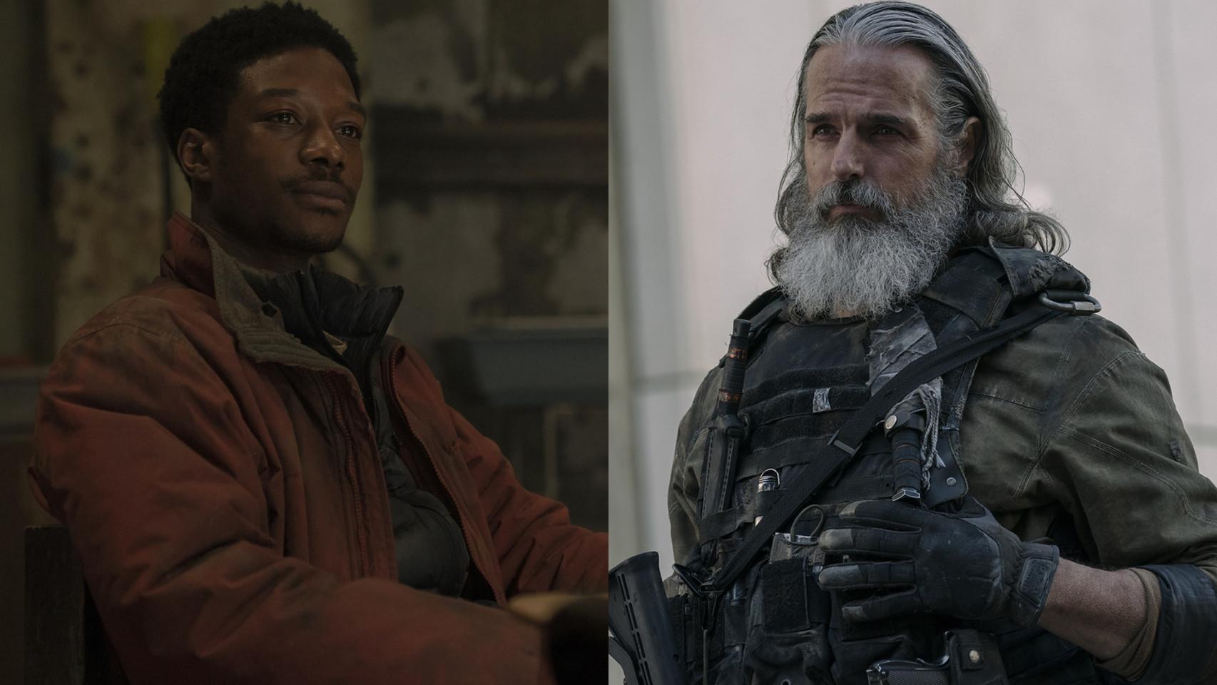 Lamar Johnson (Henry) y Jeffrey Pierce (Perry) en The Last of Us.