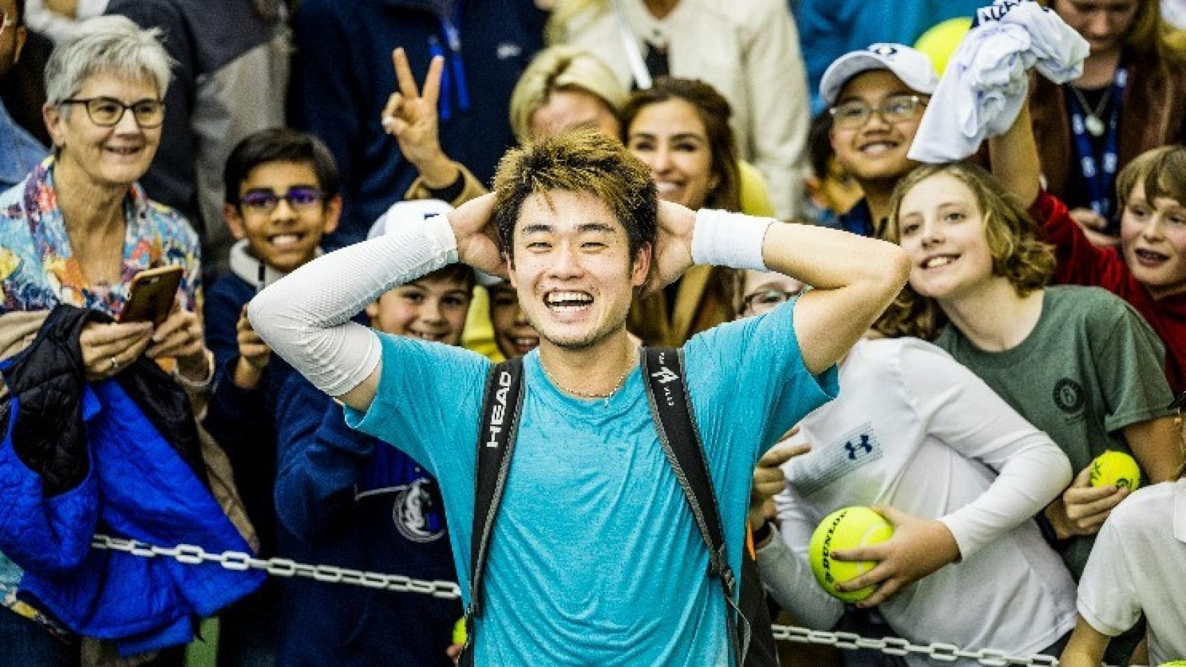 Yibing Wu, en el torneo ATP de Dallas.