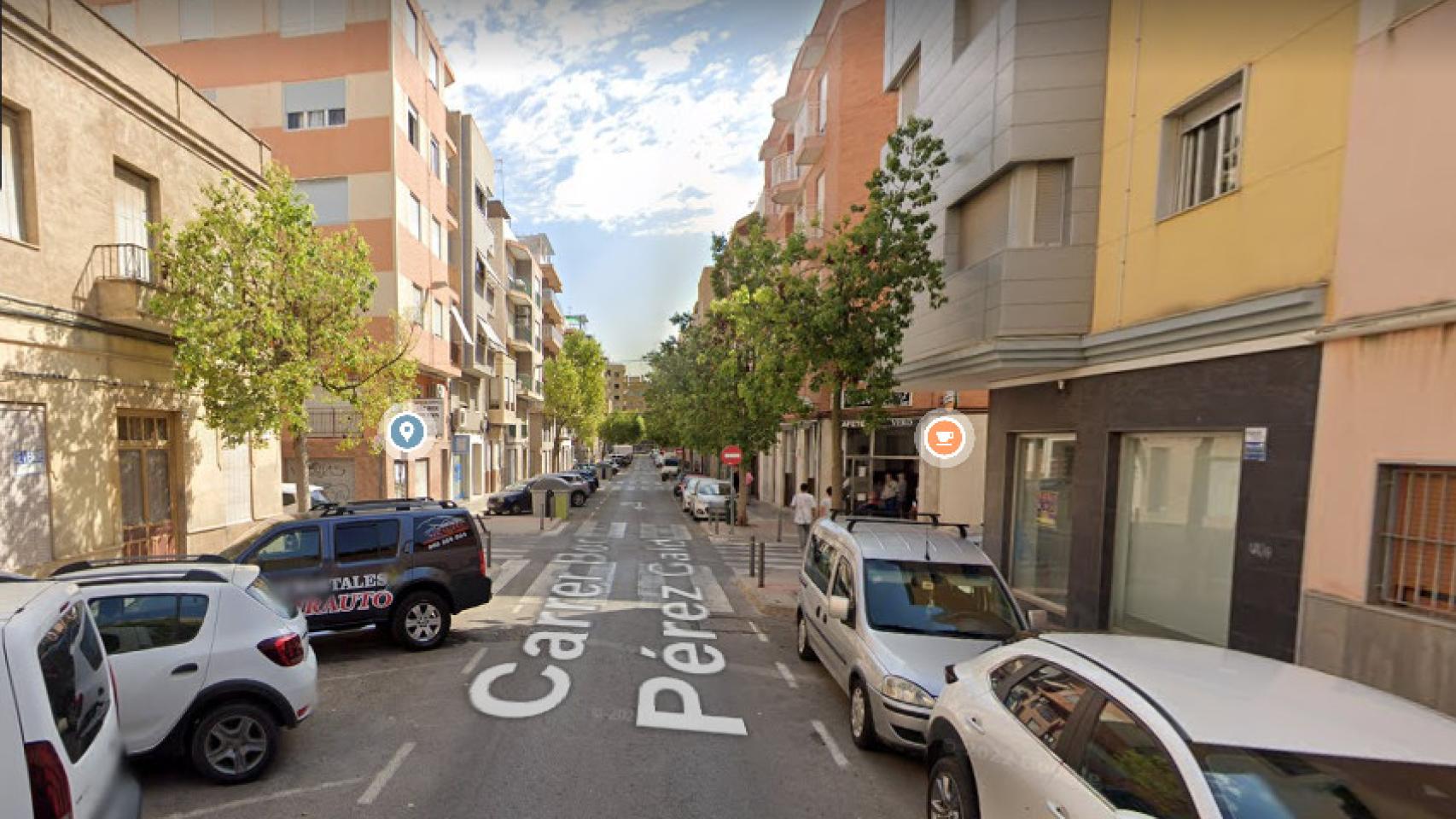 Calle Benito Pérez Galdós de Elche.