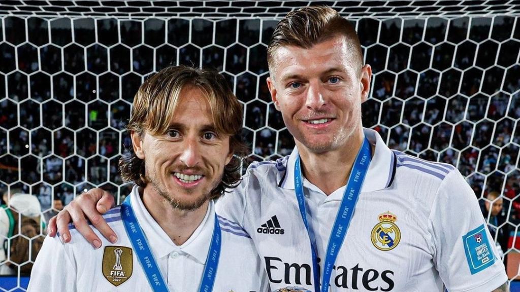 Modric y Kroos celebrando el Mundial de Clubes