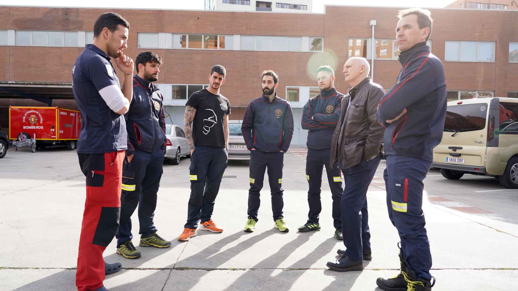 Los bomberos de Valladolid que han ido Turquía con Alberto Palomino